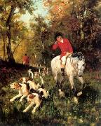 unknow artist Classical hunting fox, Equestrian and Beautiful Horses, 117. oil painting reproduction